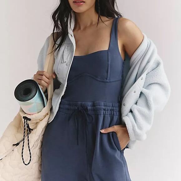 NWT Free People Inbound Jumper One Piece In midnight Navy size small - Picture 2 of 8